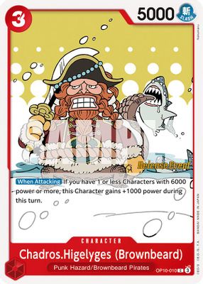 Chadros.Higelyges OP10-010 card