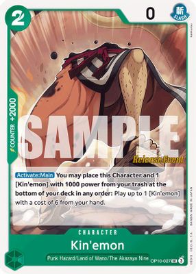Kin'emon OP10-027 card