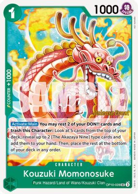 Kouzuki Momonosuke OP10-028 card