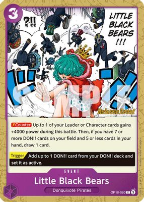 Little Black Bears OP10-080 card