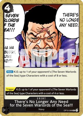 There's No Longer Any Need for the Seven Warlords of the Sea!!! OP10-096 card