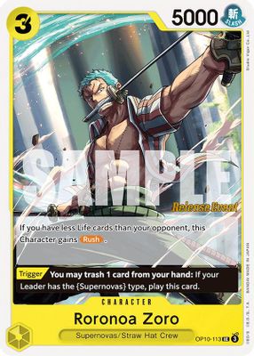 Roronoa Zoro OP10-113 card
