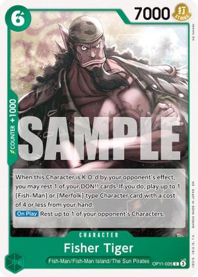 Fisher Tiger OP11-035 card