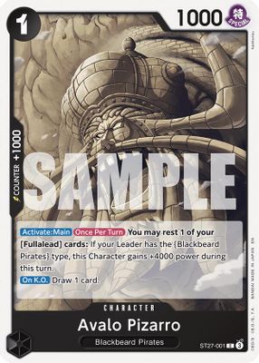 Avalo Pizarro ST27-001 card