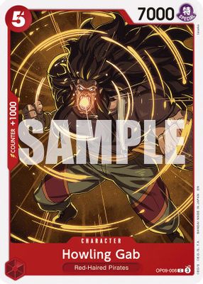Howling Gab OP09-006 card
