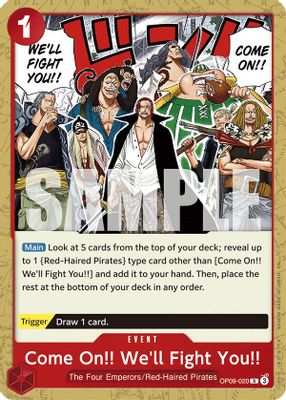 Come On!! We'll Fight You!! OP09-020 card