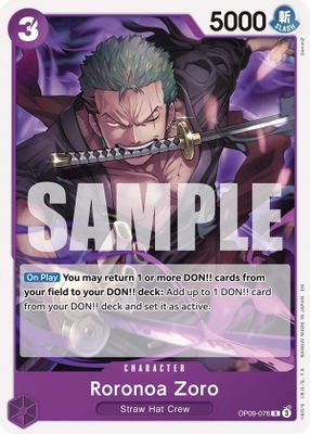 Roronoa Zoro OP09-076 card