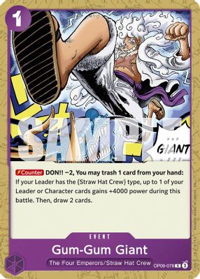 Gum-Gum Giant OP09-078 card