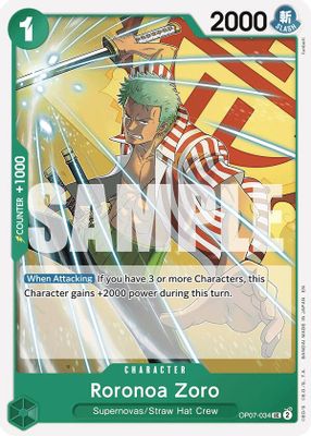 Roronoa Zoro OP07-034 card