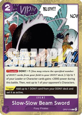 Slow-Slow Beam Sword OP07-076 card