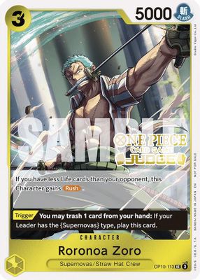Roronoa Zoro OP10-113 card