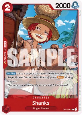 Shanks OP12-007 card