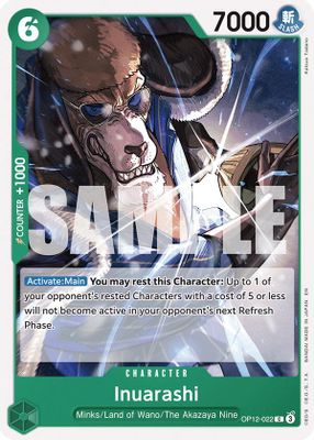 Inuarashi OP12-022 card