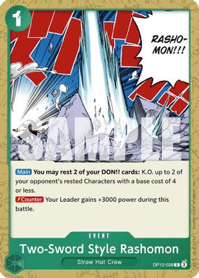 Two-Sword Style Rashomon OP12-038 card