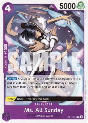 Ms. All Sunday OP12-075 card