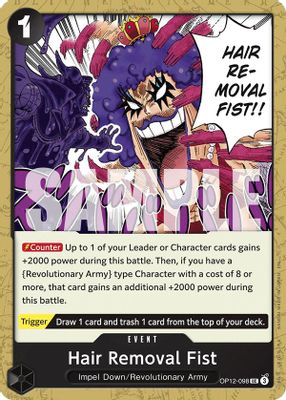 Hair Removal Fist OP12-098 card