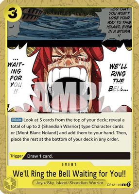 We'll Ring the Bell Waiting for You!! OP12-116 card