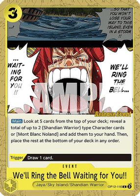 We'll Ring the Bell Waiting for You!! OP12-116 card