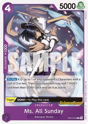 Ms. All Sunday OP12-075 card