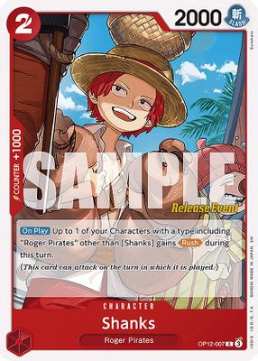 Shanks OP12-007 card