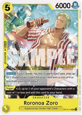 Roronoa Zoro OP12-113 card