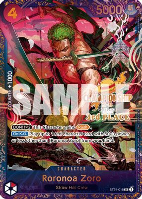 Roronoa Zoro ST21-015 card