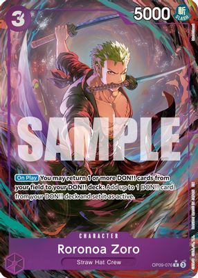 Roronoa Zoro OP09-076 card