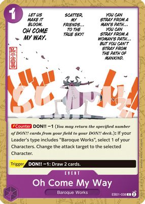Oh Come My Way EB01-038 card