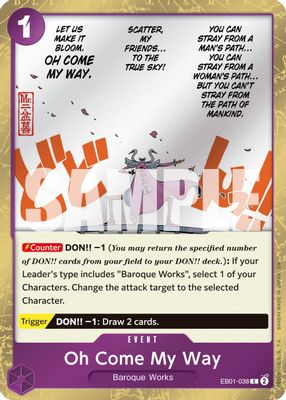 Oh Come My Way EB01-038 card