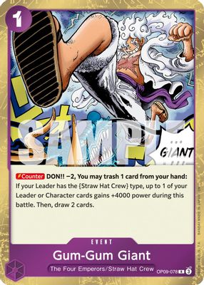 Gum-Gum Giant OP09-078 card