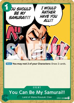 You Can Be My Samurai!! OP01-055 card
