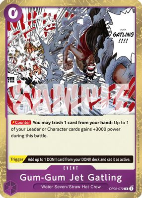 Gum-Gum Jet Gatling OP03-072 card