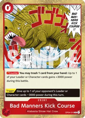 Bad Manners Kick Course OP04-016 card