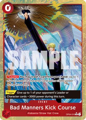 Bad Manners Kick Course OP04-016 card