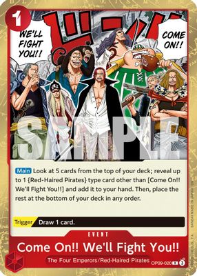 Come On!! We'll Fight You!! OP09-020 card