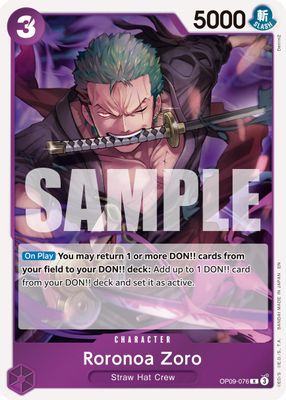 Roronoa Zoro OP09-076 card