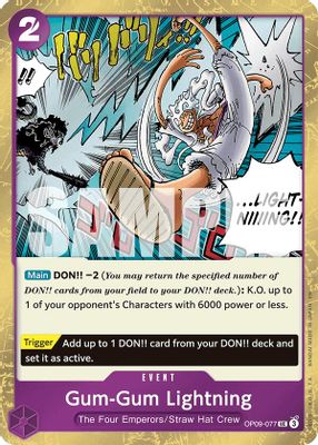 Gum-Gum Lightning OP09-077 card