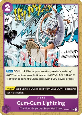 Gum-Gum Lightning OP09-077 card