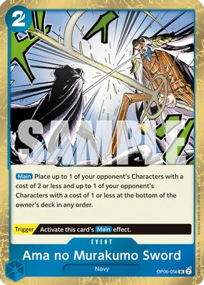 Ama no Murakumo Sword OP06-056 card