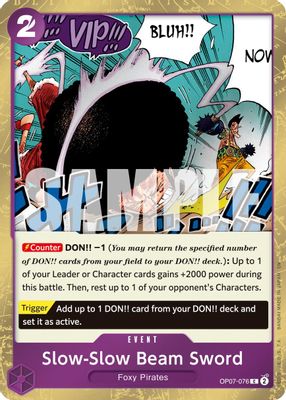 Slow-Slow Beam Sword OP07-076 card