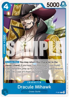 Dracule Mihawk P-081 card