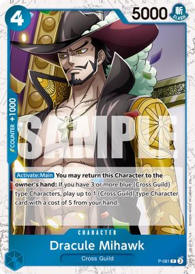 Dracule Mihawk P-081 card