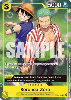Roronoa Zoro OP10-113 card