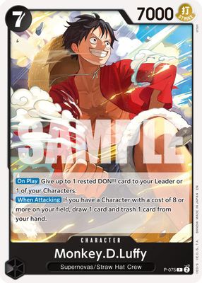 Monkey.D.Luffy P-075 card
