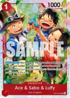 Ace & Sabo & Luffy OP13-007 card