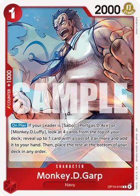 Monkey.D.Garp OP13-016 card