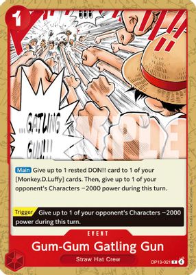 Gum-Gum Gatling Gun OP13-021 card