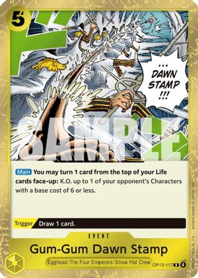 Gum-Gum Dawn Stamp OP13-117 card