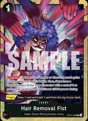Hair Removal Fist OP12-098 card
