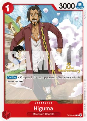 Higuma OP13-013 card